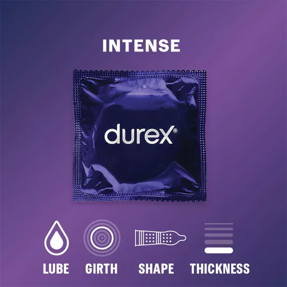 Durex Intense - ribbed and dotted condoms (10 pcs)