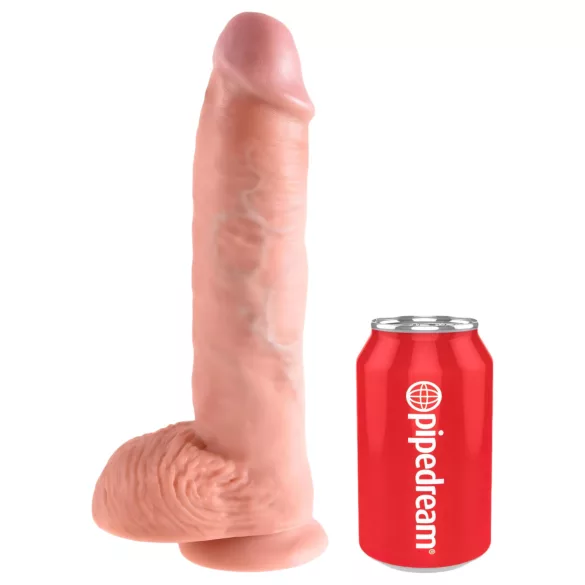 King Cock 10 Large Dildo with Balls (25 cm, Flesh-Toned)"