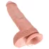 King Cock 10 Large Dildo with Balls (25 cm, Flesh-Toned)"