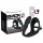 Black Velvets - anal dildo with penis and testicle ring (black)