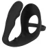 Black Velvets - anal dildo with penis and testicle ring (black)