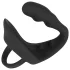 Black Velvets - anal dildo with penis and testicle ring (black)
