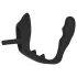 Black Velvets - anal dildo with penis and testicle ring (black)