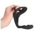 Black Velvets - anal dildo with penis and testicle ring (black)