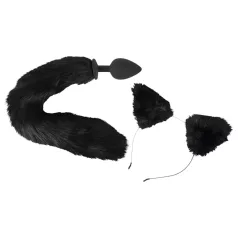 Bad Kitty - cat-tail anal plug set - (black)