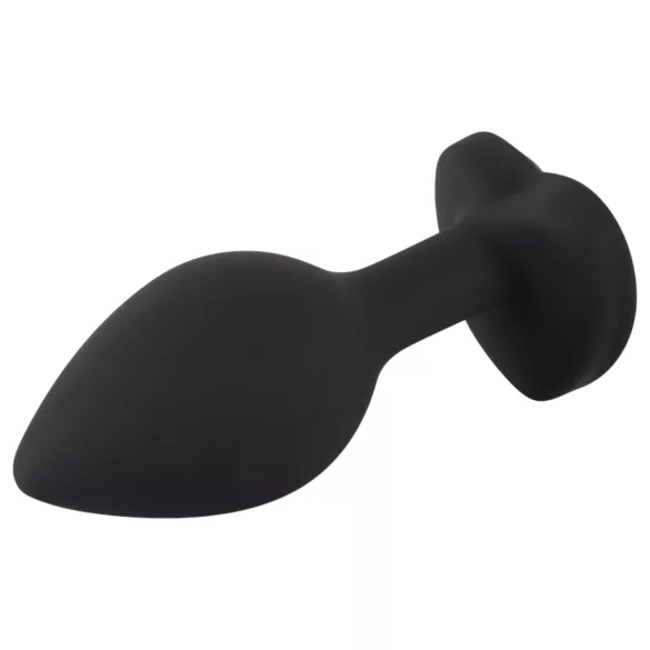 You2Toys Gemstone Anal Plug - Black with White Gem