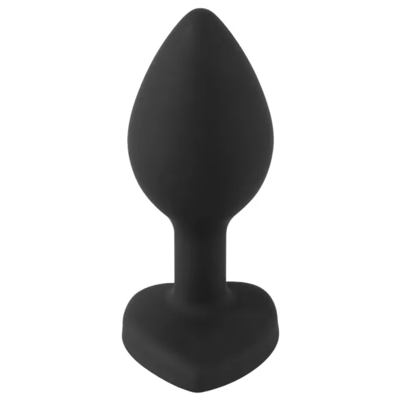 You2Toys Gemstone Anal Plug - Black with White Gem