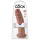 King Cock 10 - large suction cup dildo (25 cm) - dark natural"