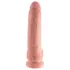 King Cock 9 - large suction cup dildo with balls (23 cm, natural skin tone)"