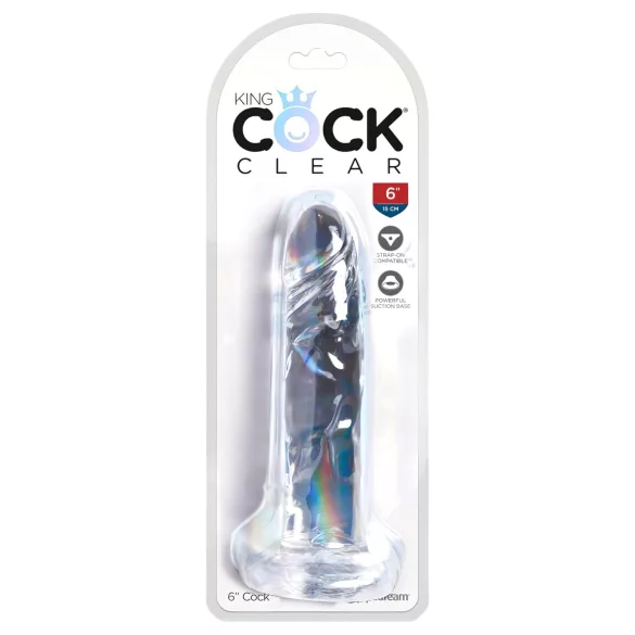 King Cock Clear 6 - suction cup dildo (17.8 cm)"