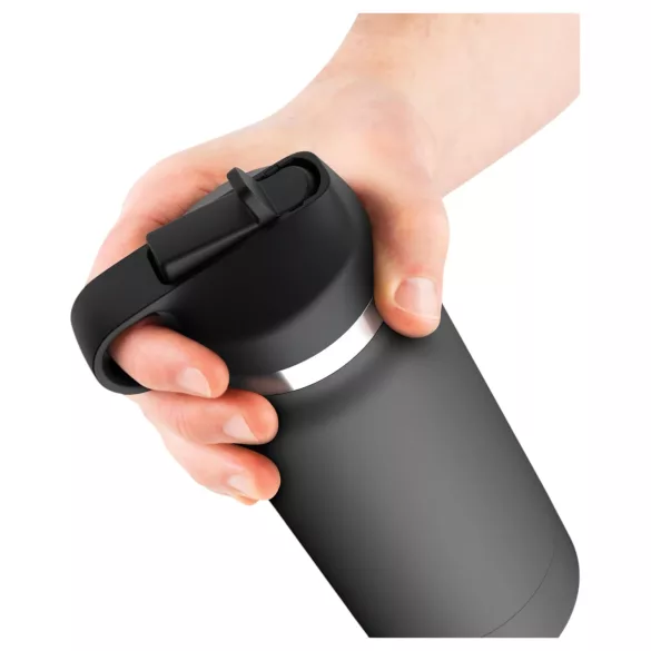 Fuck Flask Secret Delight - realistic vagina in a flask (black-brown)