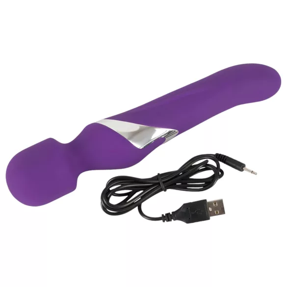 Javida Wand & Pearl - 2-in-1 Massaging Vibrator (Purple)