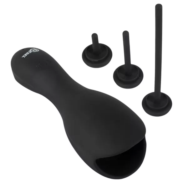 Rebel - glans vibrator with dilator (black)