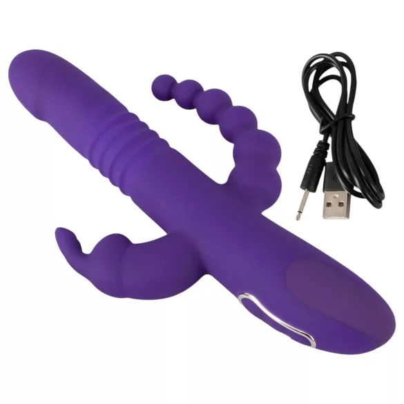 SMILE Triple - rechargeable, triple‑arm rotating-thrusting vibrator (purple)