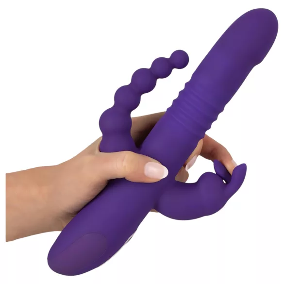 SMILE Triple - rechargeable, triple‑arm rotating-thrusting vibrator (purple)