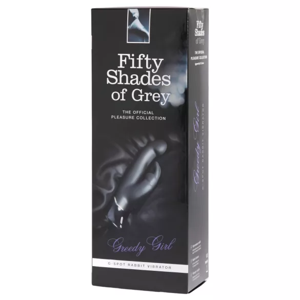 Fifty Shades of Grey Greedy Girl - rabbit vibrator with clitoral arm (black)