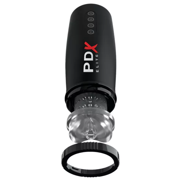 PDX Elite Moto Bator 2 - suction, thrusting male masturbator (black)