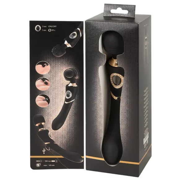 Cleopatra Wand - rechargeable massaging vibrator (black)