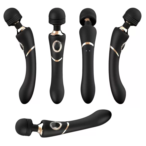 Cleopatra Wand - rechargeable massaging vibrator (black)