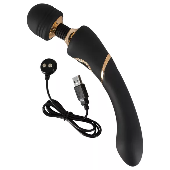 Cleopatra Wand - rechargeable massaging vibrator (black)