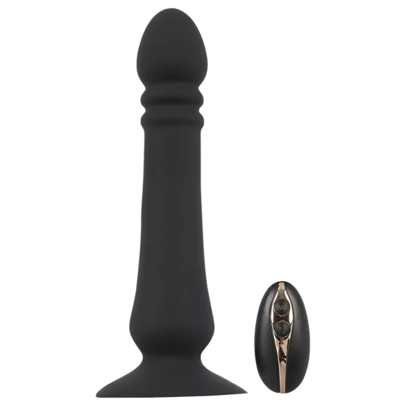 Black Velvets - rechargeable thrusting anal vibrator (black)