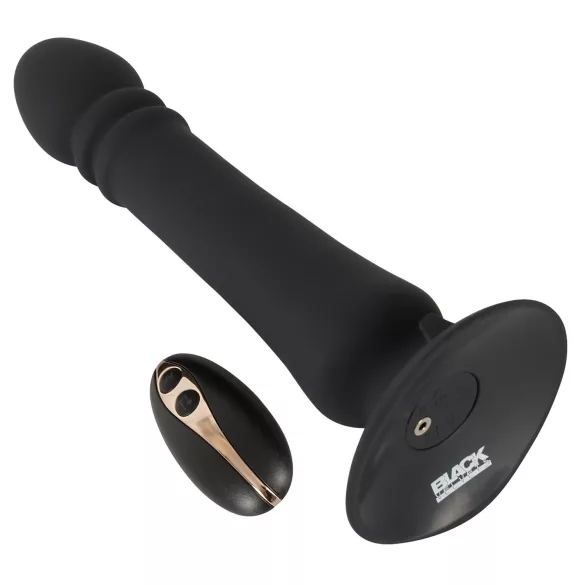 Black Velvets - rechargeable thrusting anal vibrator (black)