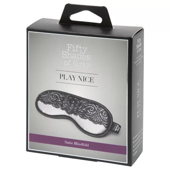 Fifty Shades of Grey Play Nice - satin eye mask (silver)