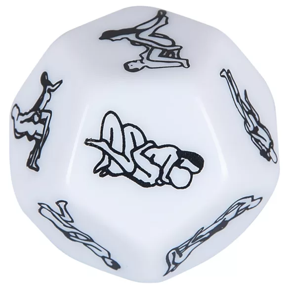 12-Sided Erotic Dice - White