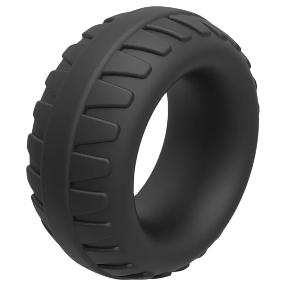 Pulselock Oak - extra-thick silicone cock ring (black) - 40 mm
