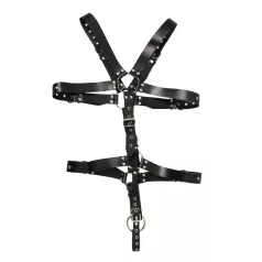 ZADO - black leather men’s body harness (S-L)