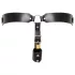 ZADO - black leather chastity thong with 2 padlocks (S-2XL)