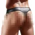 Svenjoyment - Shiny men's thong with transparent insert (black) - M