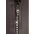 Svenjoyment - Shiny Men's Thong with Rhinestone Zipper (Black) - M