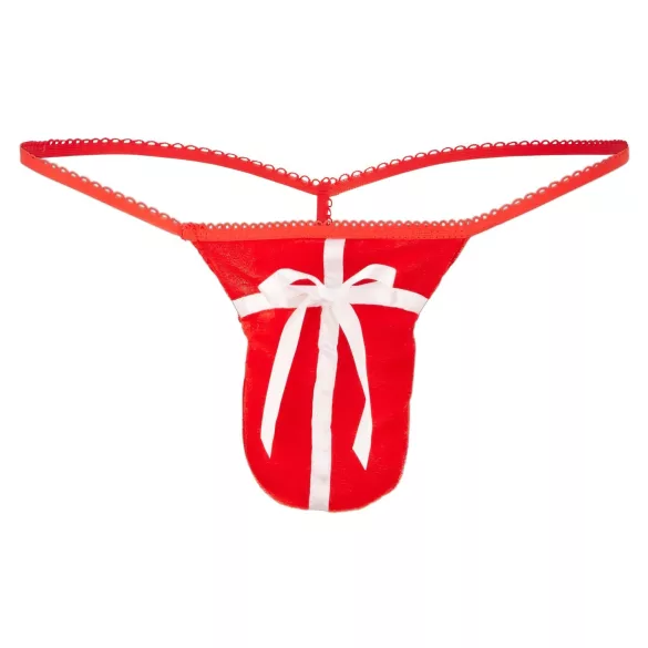 Men’s red Christmas gift thong (sizes S-L)