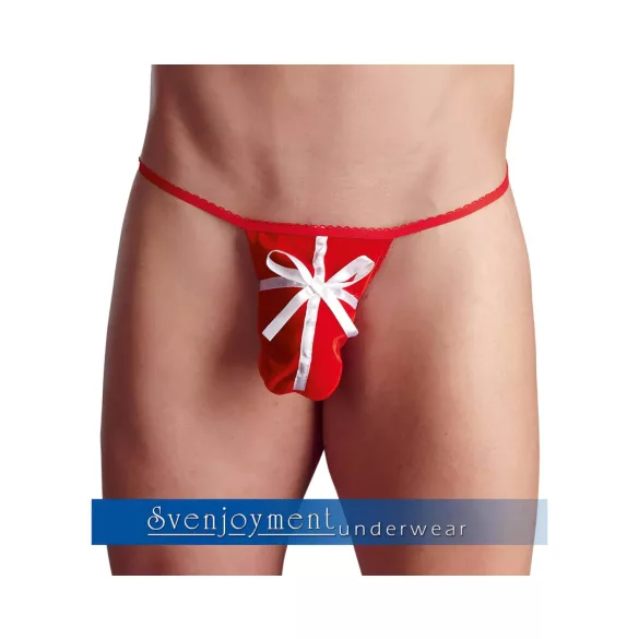Men’s red Christmas gift thong (sizes S-L)
