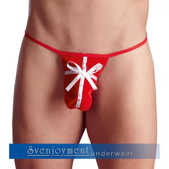 Men’s red Christmas gift thong (sizes S-L)