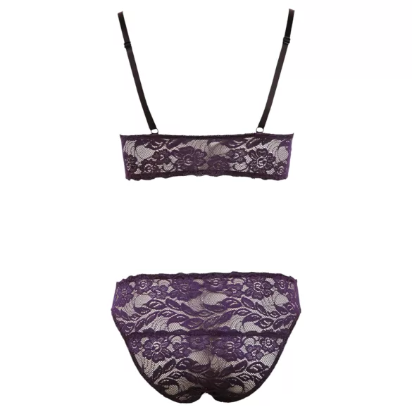 Cottelli - Floral Lace Bra Set (Purple)