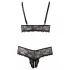 Cottelli Plus Size - Lace Lingerie Set (Black)
