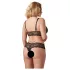 Cottelli Plus Size - Lace Lingerie Set (Black) - XXXXL