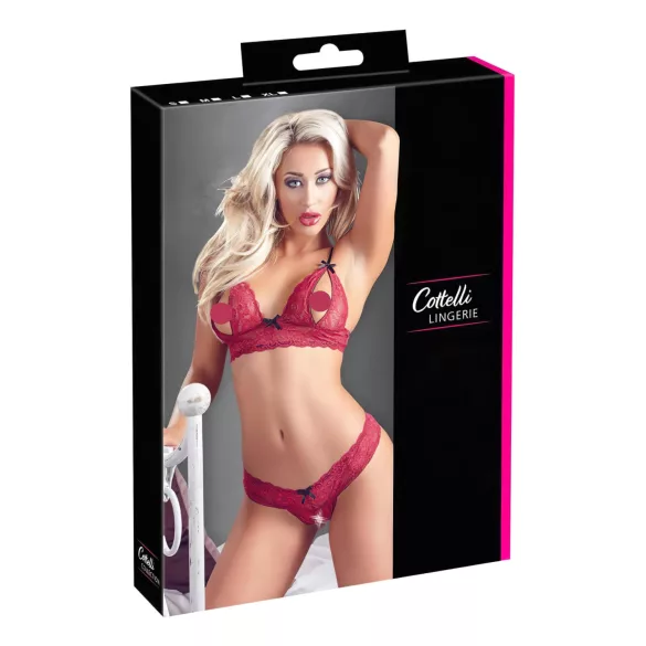 Cottelli - Seductive Lace Bra Set (Red) - M