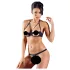 Cottelli - Black Metal Ring Bra Set - 85B/L