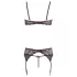 Abierta Fina - Sparkling Lace Enchantment - Bra Set (Black) - XL