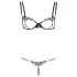Cottelli - Glittering Embroidered Bra Set (Black)  - L
