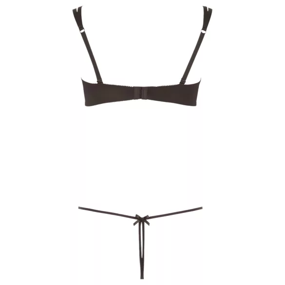 Cottelli - Glittering Embroidered Bra Set (Black)  - L
