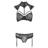 Cottelli - Lace Bra Set with Collar (Black) - 80B/M