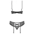 Obsessive 818-SEG-1 - Rhinestone Lingerie Set (Black)