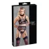 Cottelli Bondage - lace lingerie set with handcuffs (black) - XL