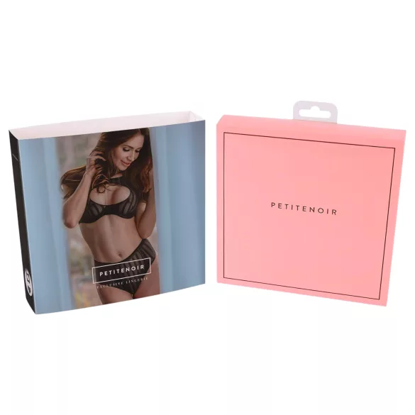Petite Noir Exclusive - Black Striped Bra Set