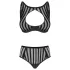 Petite Noir Exclusive - Black Striped Bra Set
