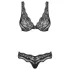 Luvae Floral Strappy Bra Set (Black)
